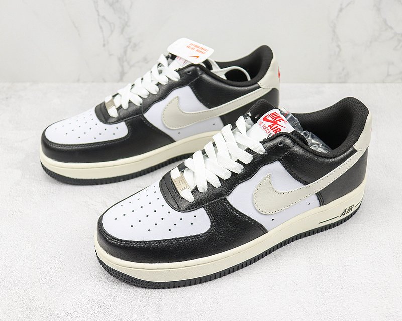 Nike Air Force 1 07 Low "Beige/White/Black/Red" фото № 5