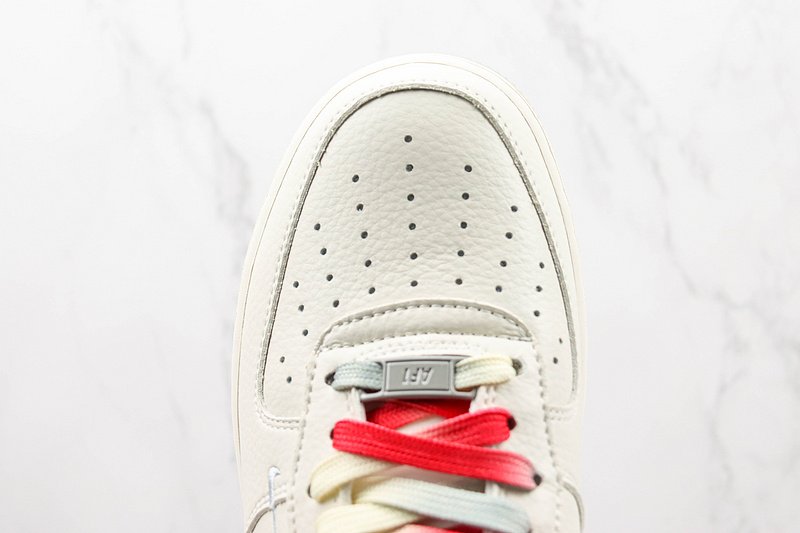 Nike Air Force 1 Low "Rice/Metallic Silver/Red" фото № 4