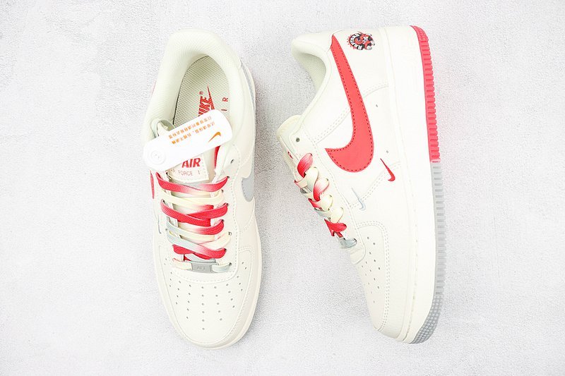 Nike Air Force 1 Low "Rice/Metallic Silver/Red" фото № 7