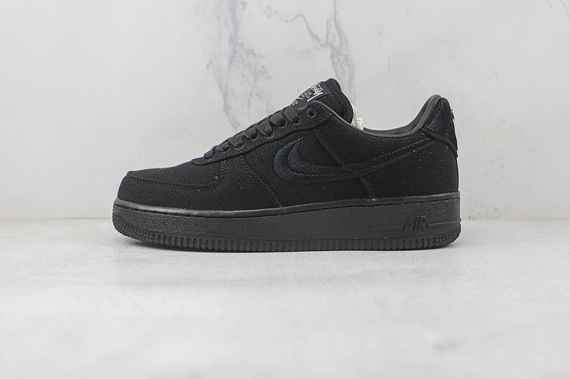 Stussy x Nike Air Force 1 Low "Fossil Black" фото № 2
