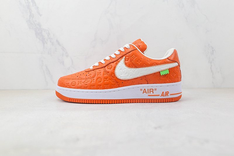 Louis Vuitton x Nike Air Force 1 Low "Orange/White/Monogram" фото № 2