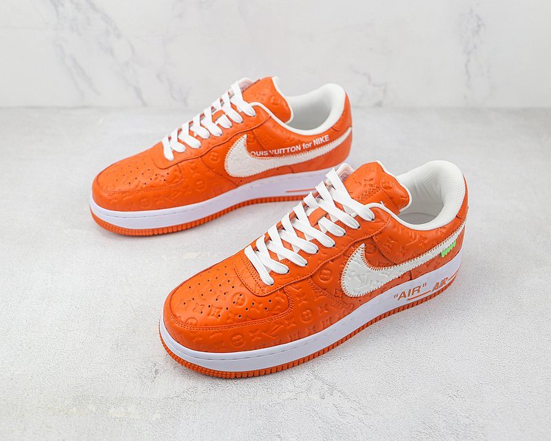 Louis Vuitton x Nike Air Force 1 Low "Orange/White/Monogram" фото № 5