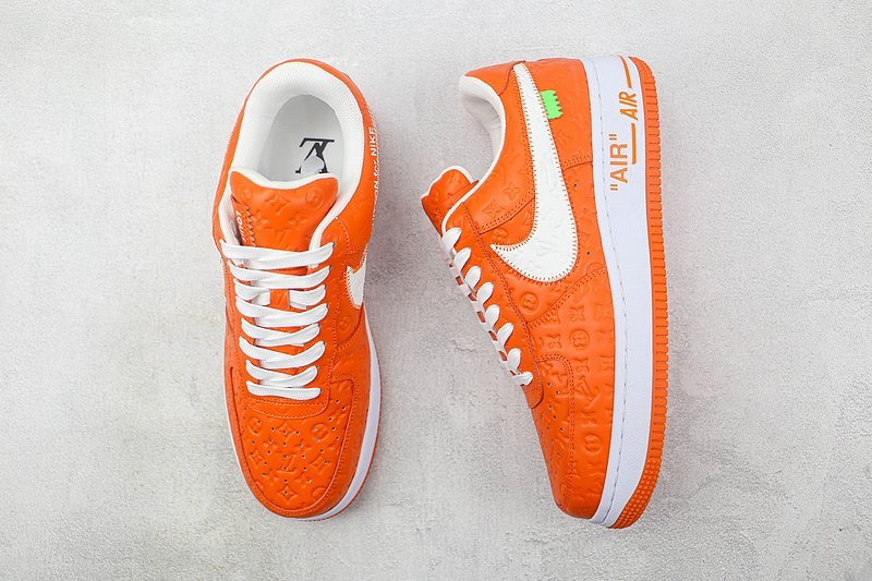 Louis Vuitton x Nike Air Force 1 Low "Orange/White/Monogram" фото № 7