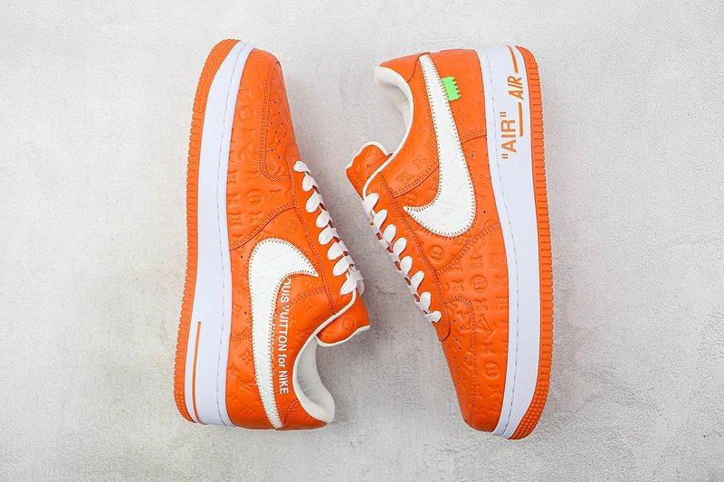 Louis Vuitton x Nike Air Force 1 Low "Orange/White/Monogram" фото № 6