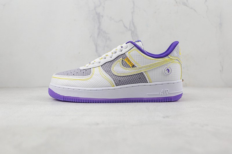 Union x Nike Air Force 1 Low "White/Court Purple/Yellow" фото № 2