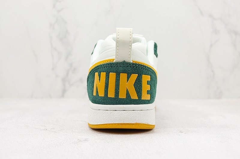 Nike Court Borough Low Premium "White/Green/Yellow" фото № 9