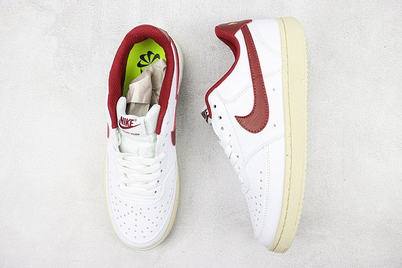 Nike Court Vision Low "White/Team Red" фото № 7