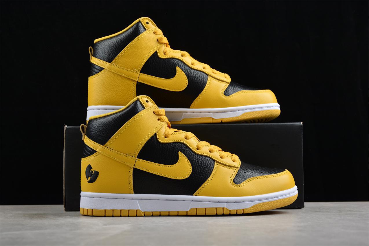 Wu-Tang Clan x Nike Dunk High Retro "Black/Yellow" фото № 9