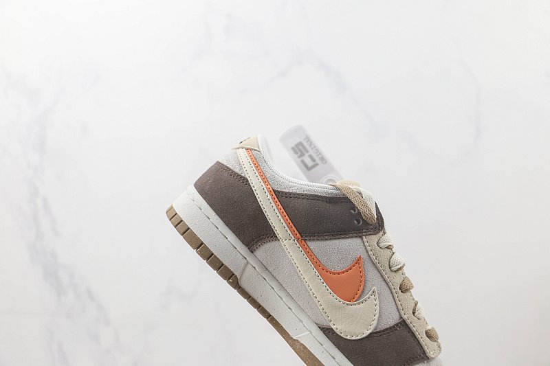 Nike Dunk Low SE 85 Double Swoosh "Grey/Brown/Orange" фото № 4