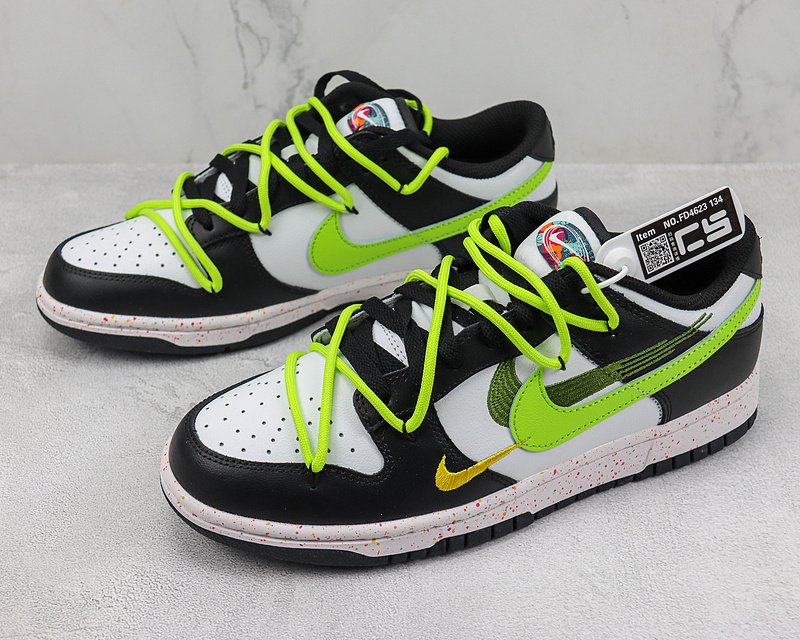 Nike SB Dunk Low Shooshes "Black/White/Green" фото № 5
