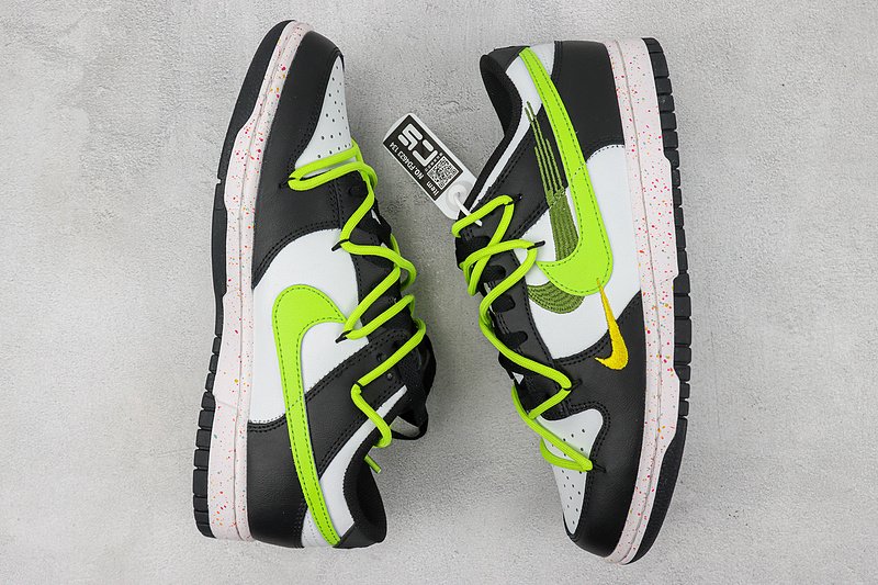 Nike SB Dunk Low Shooshes "Black/White/Green" фото № 7