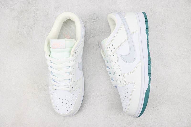 Nike Dunk Low "White/Grey/Teal" фото № 6
