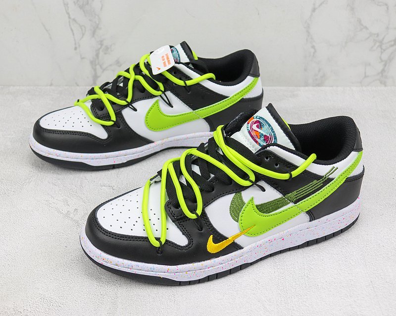 Nike Dunk Low Custom "Multiple Swooshes/Green" фото № 5