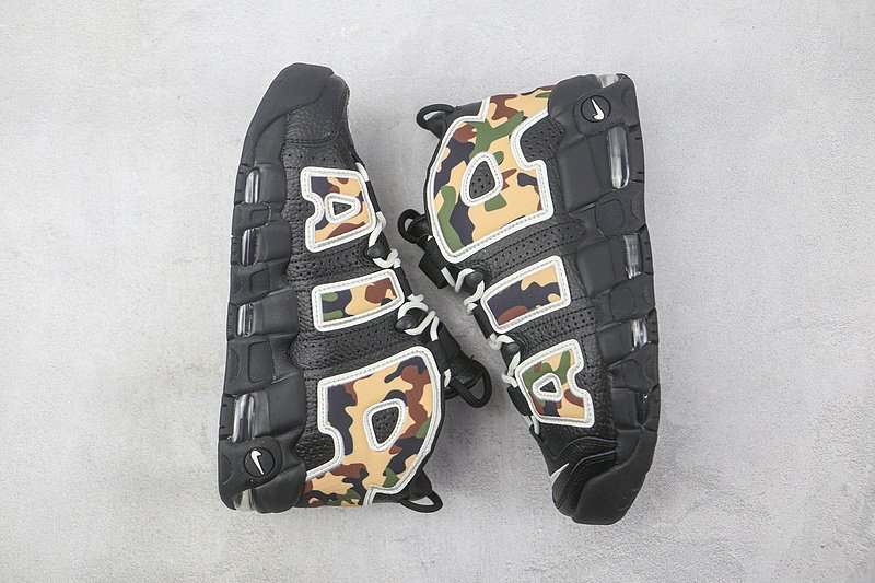 Nike Air More Uptempo "Black Sail Camo/Green/Brown" фото № 5