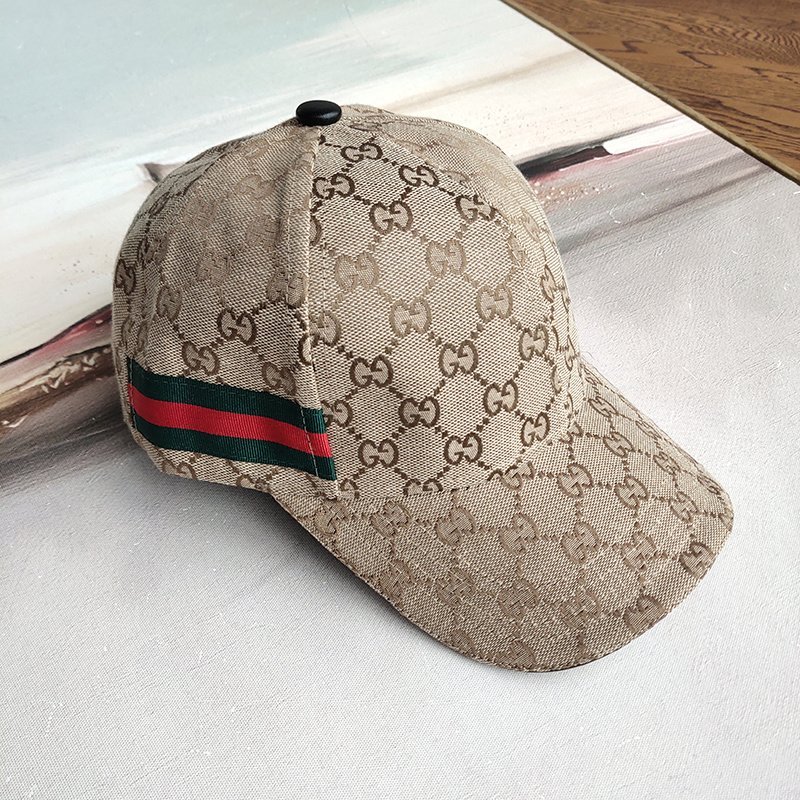 Кепка Gucci With Stripe Patch "Brown" фото № 6