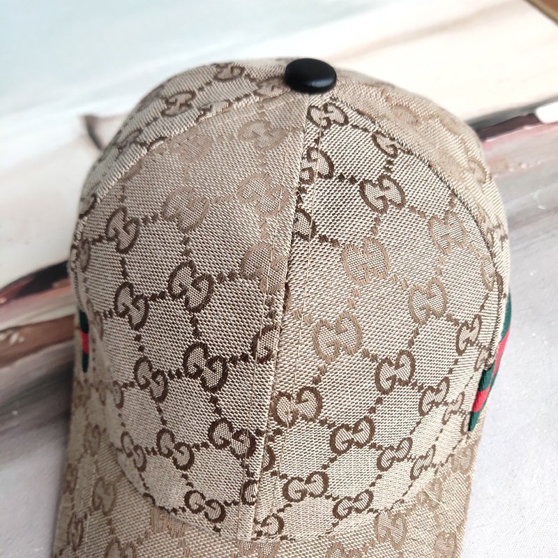 Кепка Gucci With Stripe Patch "Brown" фото № 9