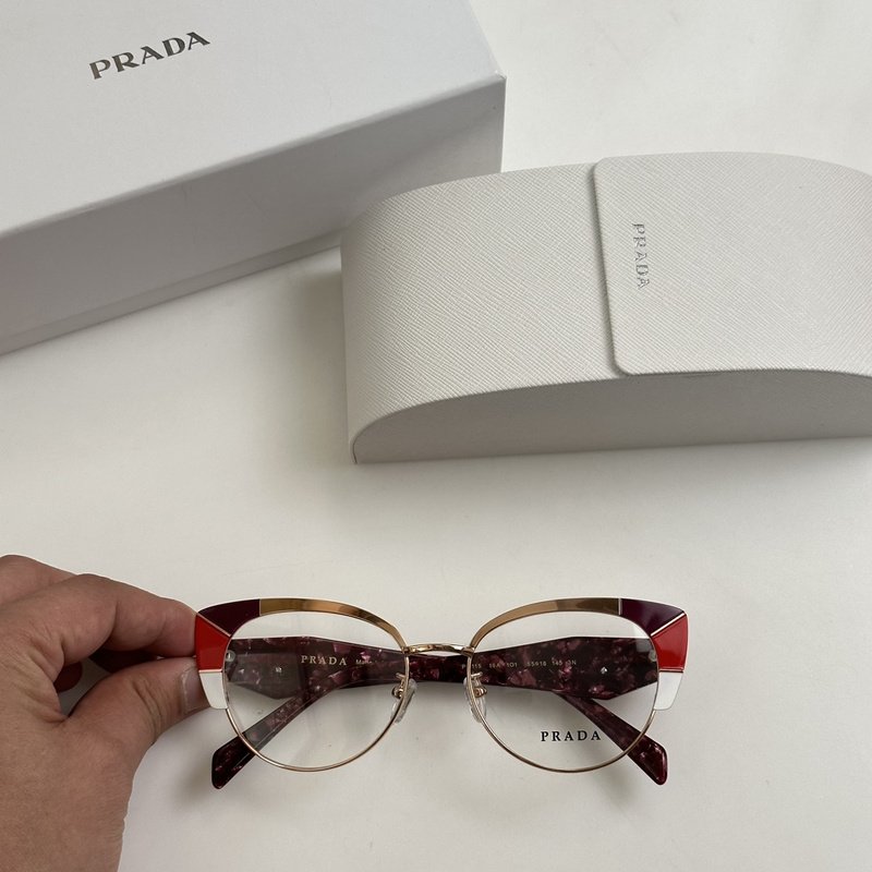 Оправа для очков Prada Round Shaped With Top Colorful Stripes "Brown" фото № 2