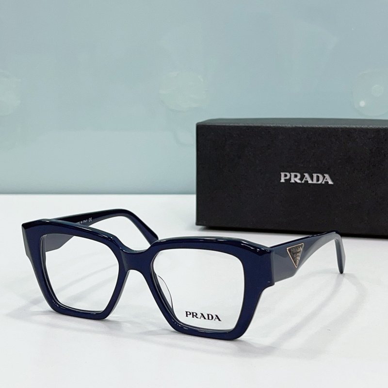Оправа для очков Prada Square Frame With Logo Inside Triangle "Blue" фото № 2