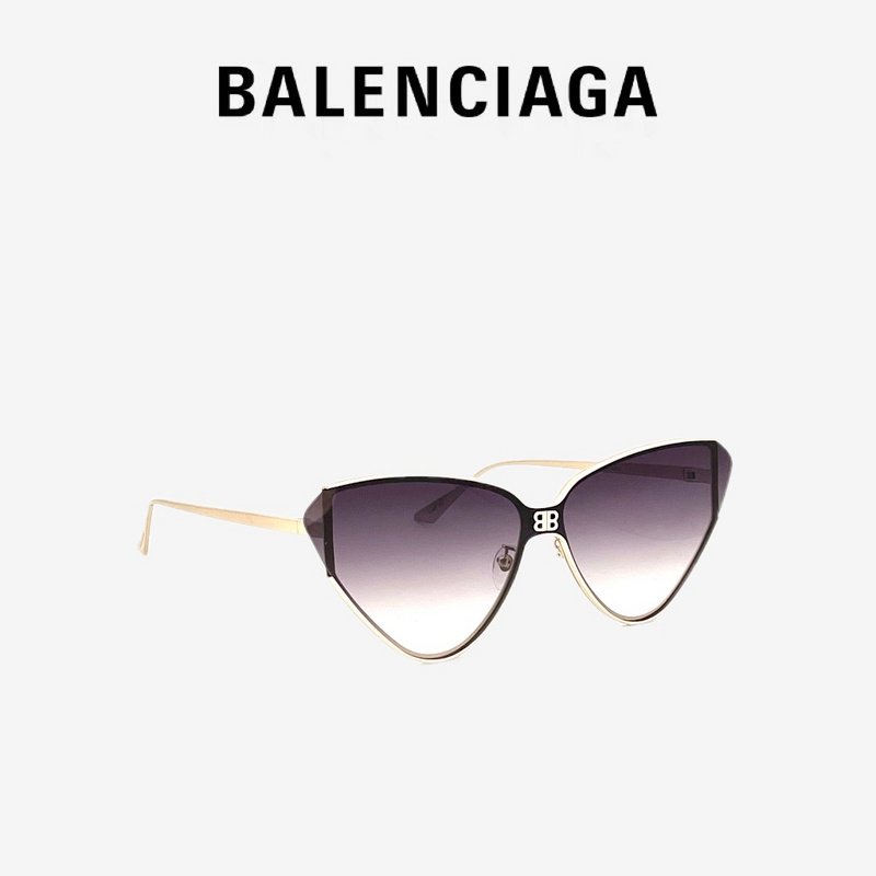 Солнцезащитные очки Balenciaga Triangle Shaped And Logo On Bridge Of The Nose "Purple" фото № 2