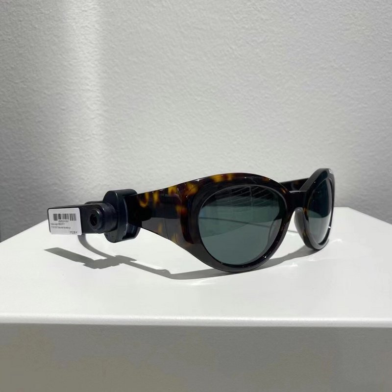 Солнцезащитные очки Balenciaga Round Shaped And One Side Inscription "Brown/Yellow" фото № 4