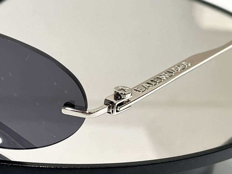 Солнцезащитные очки Balenciaga No Frame Thin Temples "Black/Silver" фото № 3