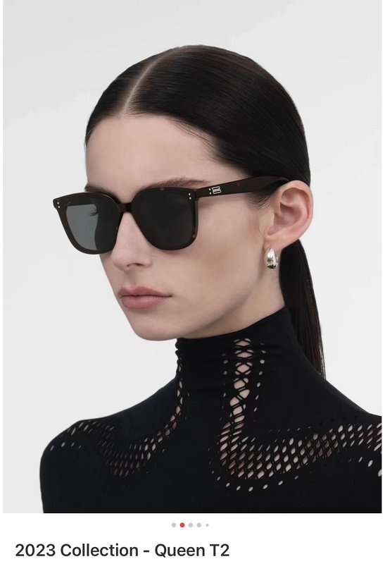 Солнцезащитные очки Gentle Monster Teardrop With Logo On Temples "Black" фото № 4