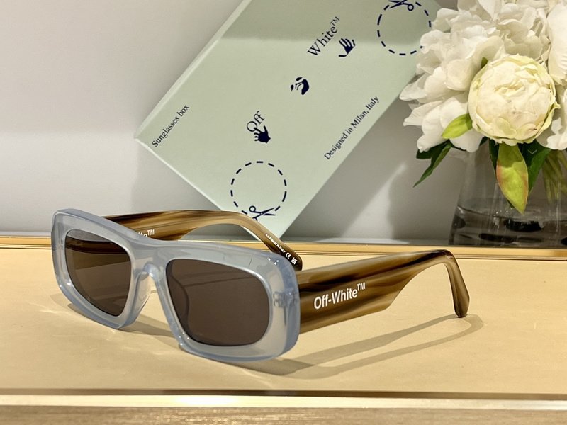 Солнцезащитные очки Off White Colorful Frame And Wide Temples "Blue" фото № 3