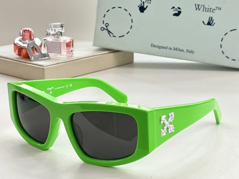 Солнцезащитные очки Off White Temples Decorated By Arrows "Green" фото № 4