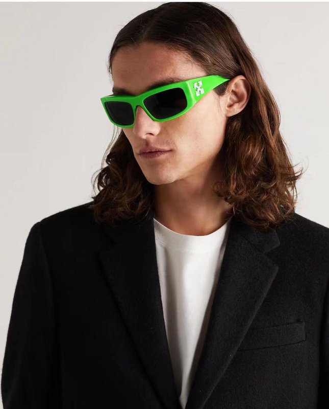 Солнцезащитные очки Off White Temples Decorated By Arrows "Green" фото № 6