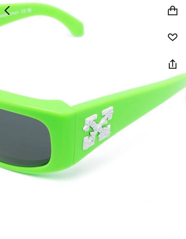 Солнцезащитные очки Off White Temples Decorated By Arrows "Green" фото № 2
