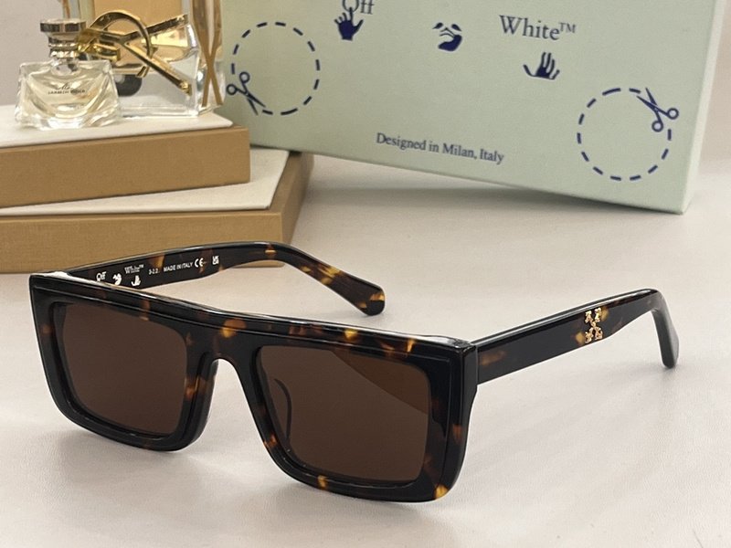 Солнцезащитные очки Off White Temples Decorated By Logo "Brown" фото № 2