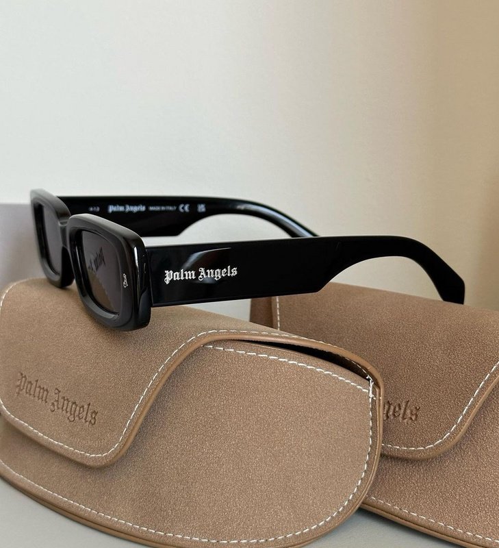 Солнцезащитные очки Palm Angels Wide Frame And Inscription "Black" фото № 6