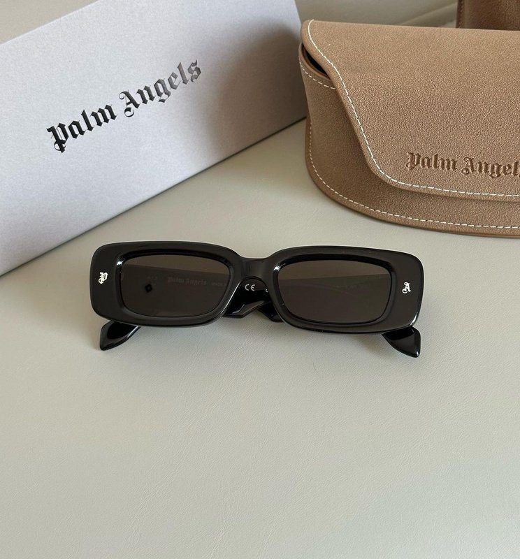 Солнцезащитные очки Palm Angels Wide Frame And Inscription "Black" фото № 7