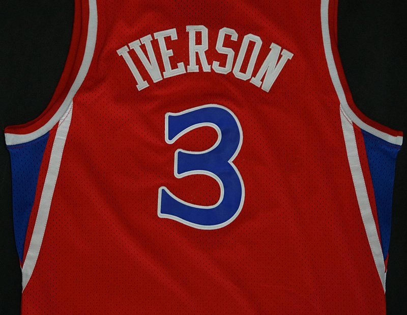 Баскетбольная Джерси NBA Philadelphia 76ers №3 Allen Iverson "Red" фото № 3