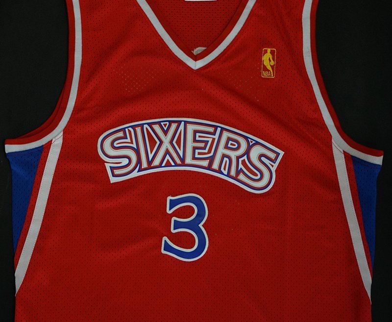 Баскетбольная Джерси NBA Philadelphia 76ers №3 Allen Iverson "Red" фото № 6