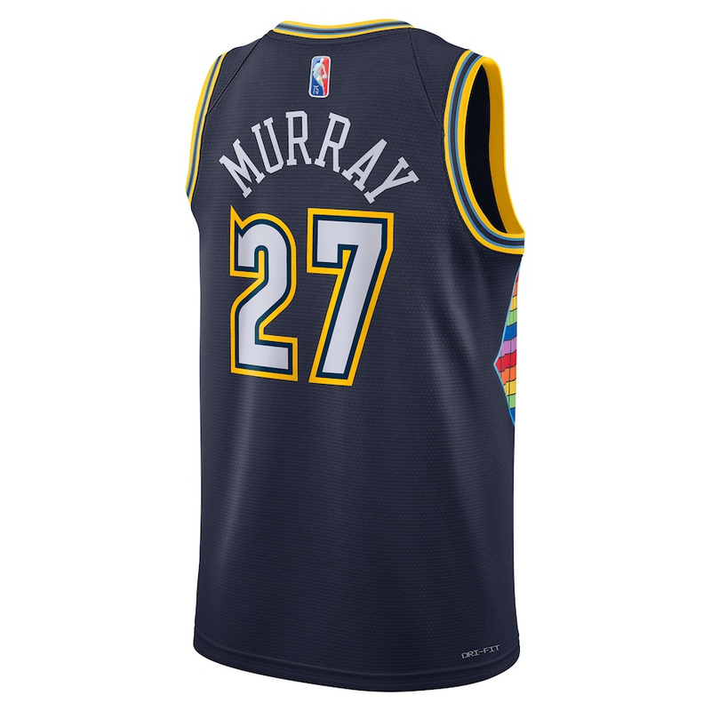 Баскетбольная Джерси Nike Denver Nuggets 21-22 №27 Jamal Murray "Blue/Black" фото № 2