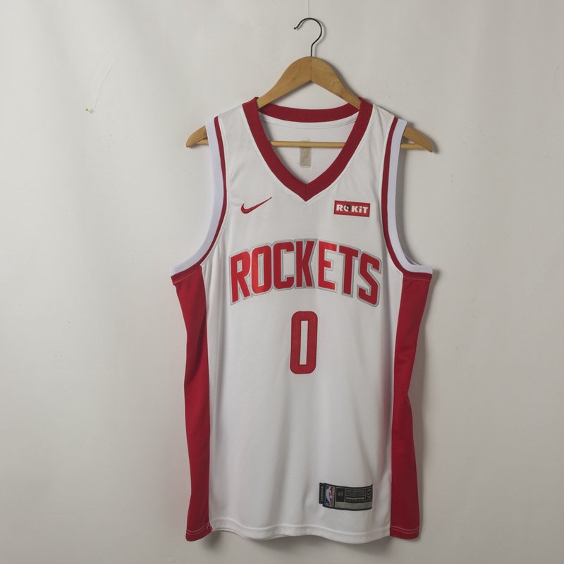 Баскетбольная Джерси Nike Houston Rockets №0 Russell Westbrook "White" фото № 5
