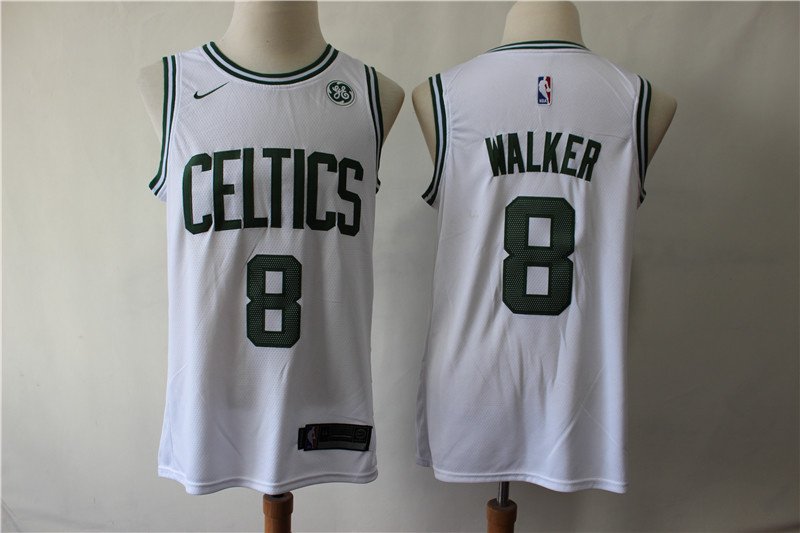 Баскетбольная Джерси Nike Boston Celtics №8 Kemba Walker "White/Green" фото № 2