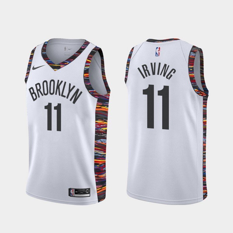 Баскетбольная Джерси Nike X NBA Brooklyn Nets 19-20 №11 Kyrie Irving "White" фото № 8