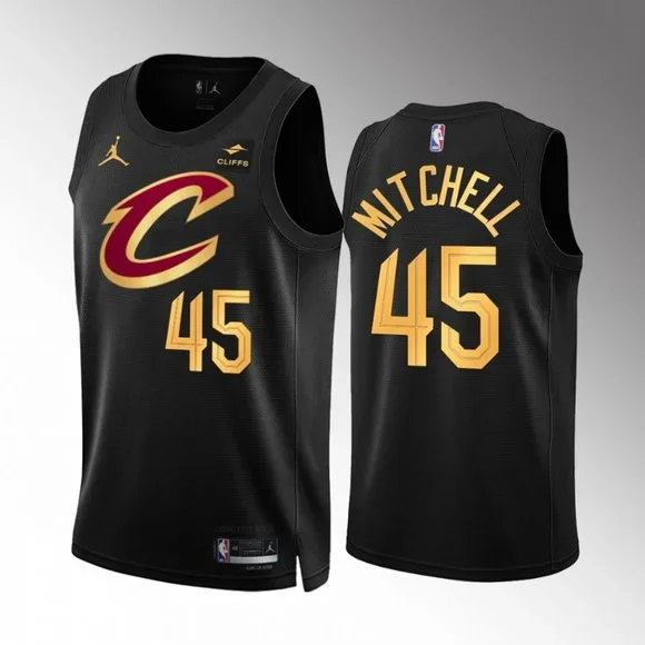 Баскетбольная Джерси Nike Cleveland Cavaliers 22-23 №45 Donovan Mitchell "Black" фото № 2