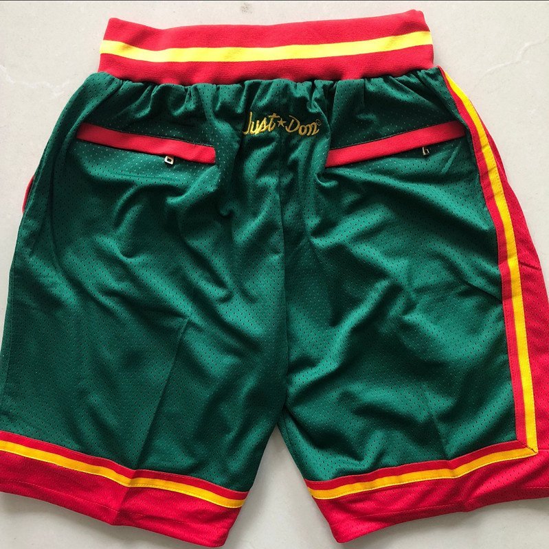 Баскетбольные Шорты Just Don Oklahoma City Thunder "Green/Red" фото № 4
