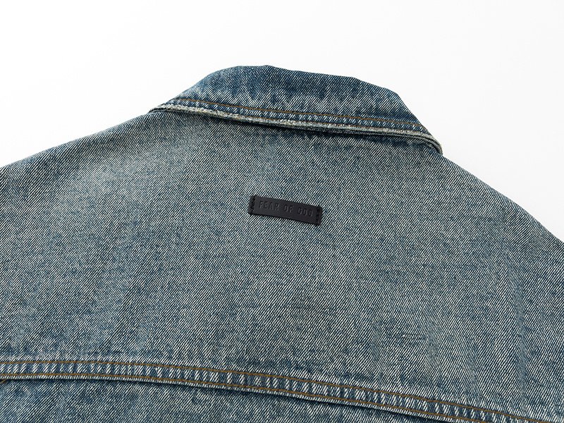 Джинсовая Куртка Fear Of God Torn Sleeves "Blue" фото № 7