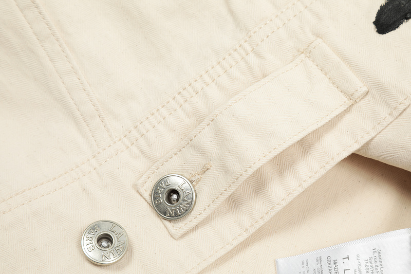 Джинсовая Куртка Gallery Dept X Lanvin Logo "White" фото № 4