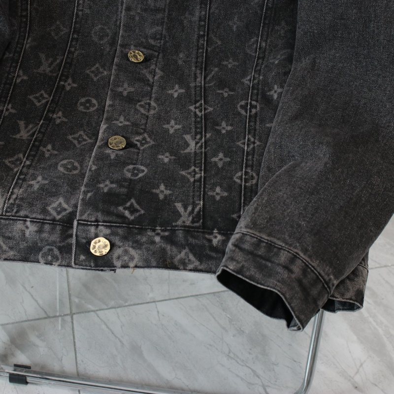 Джинсовая Куртка Louis Vuitton Half Filled With Logos "Black/Gray" фото № 3
