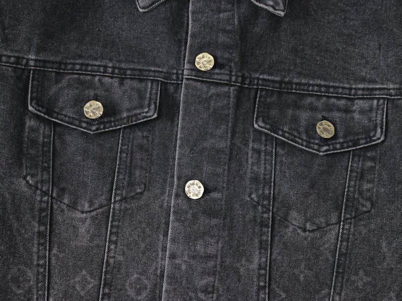 Джинсовая Куртка Louis Vuitton Half Filled With Logos "Black/Gray" фото № 5