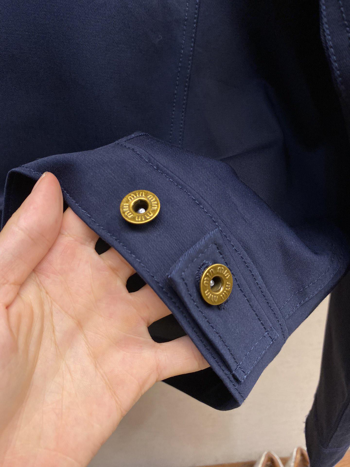 Куртка Miu Miu Frontside Left Dark Blue Logo Miu Miu "Blue" фото № 7