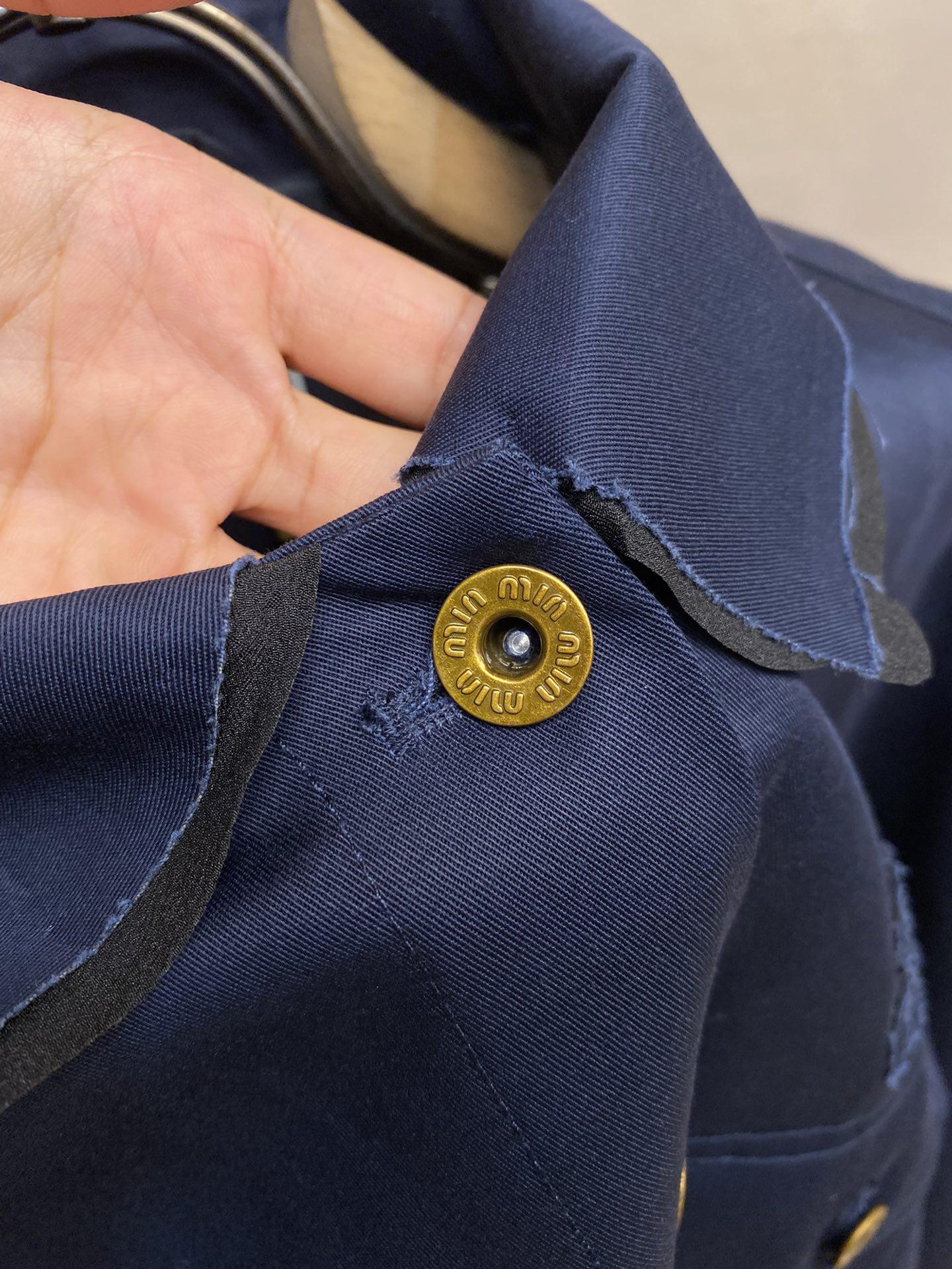 Куртка Miu Miu Frontside Left Dark Blue Logo Miu Miu "Blue" фото № 5