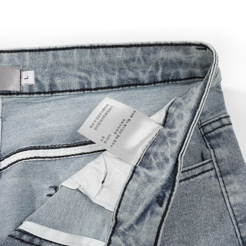 Джинсы Dior With Silver Monogram CD "Gray" фото № 8