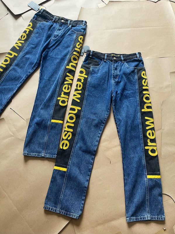 Джинсовые Штаны New Drew House Smiling Face "Blue" фото № 8