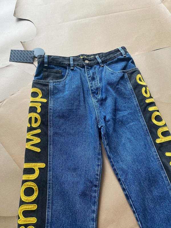 Джинсовые Штаны New Drew House Smiling Face "Blue" фото № 3